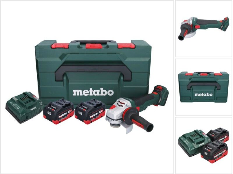 Akku-Winkelschleifer wvb 18 ltx bl 15-125 Quick x 165 l, 18V 2x5.5Ah LiHD + asc 145 - Metabo