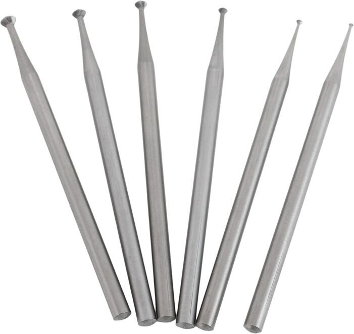 Tlily - 6-teiliges 90º-Fräser-Set – 3/32-Zoll-Schaft, Schmuckherstellung, Fassungsfräser für Lapidarium 008-023