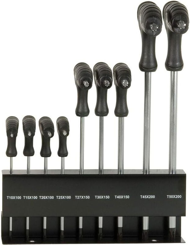 SW-Stahl 31660L T-Griff Torx-Sortiment, 9-TLG. T10-T50