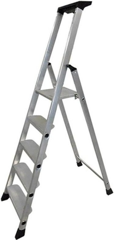 Aluminium-Leiter - 5 Stufen XL (11 cm) - 3,00 m Profi