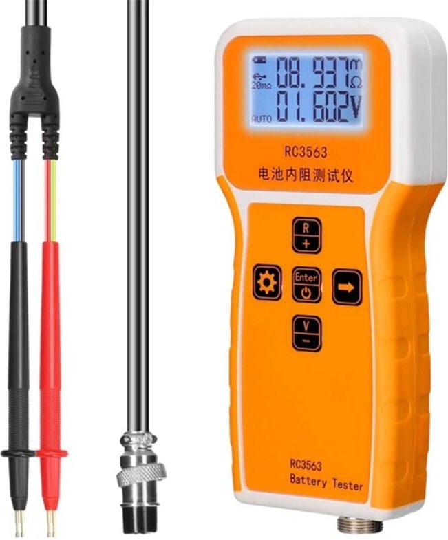 Tlily - RC3563 Batteriespannungs-Innenwiderstandstester Trithium-Lithium-Eisenphosphat 18650 Batterietester, Testsonde