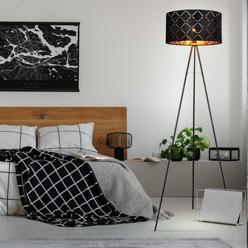 Thumbnail - Globo Lighting - led Stehlampe Stehleuchte Beistelllampe Wohnzimmerlampe Schlafzimmerleuchte Stativleuchte, 3 Beine text...