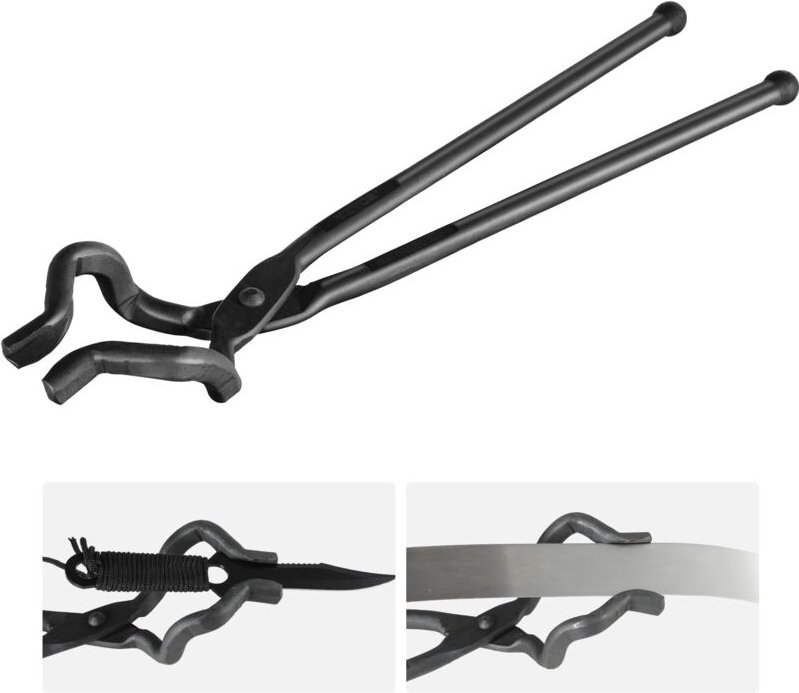 Schmiedezange, 463 x 78 x 52,3 mm Z-V-Bit-Schmiedezange 96 ± 5° Maximaler Backenwinkel, Z-V-Bit-Zange aus Kohlenstoffsta...