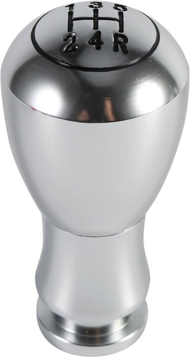 Eosnow Universeller 5-Gang-Auto-Auto-Handbuch/Automatik-Innenraum-Schaltknauf, silberfarben