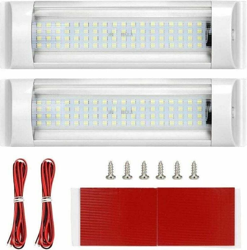 Gabrielle Innenbeleuchtung, LED-Deckenleuchten, Dachbeleuchtung 12 V–80 v, 72 LEDs, 6000 k, für Wohnmobil/Anhänger/Van/B...
