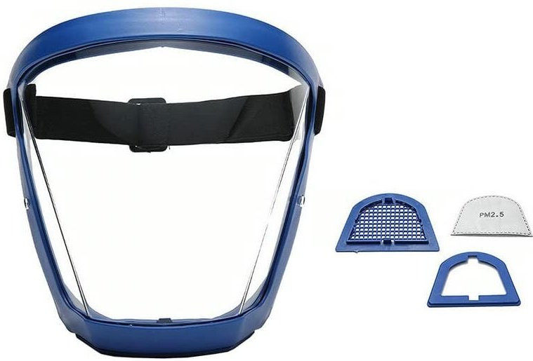 Ersandy - Gesichtsschutz, durchsichtiger Vollgesichtsschutz, durchsichtiger Gesichtsschutz, Augenschutz, vollständige pe...