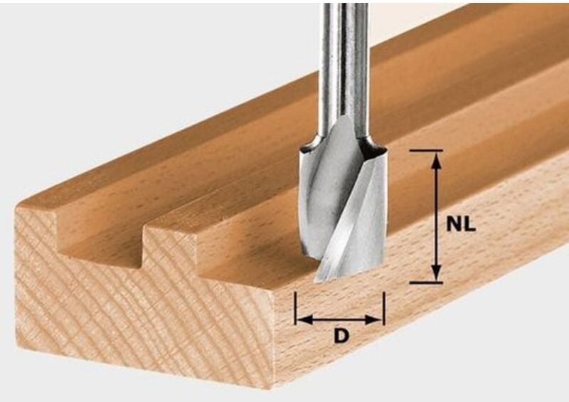 Spiralnutfräser hw Spi S8 D8/25 – 490979 - Festool