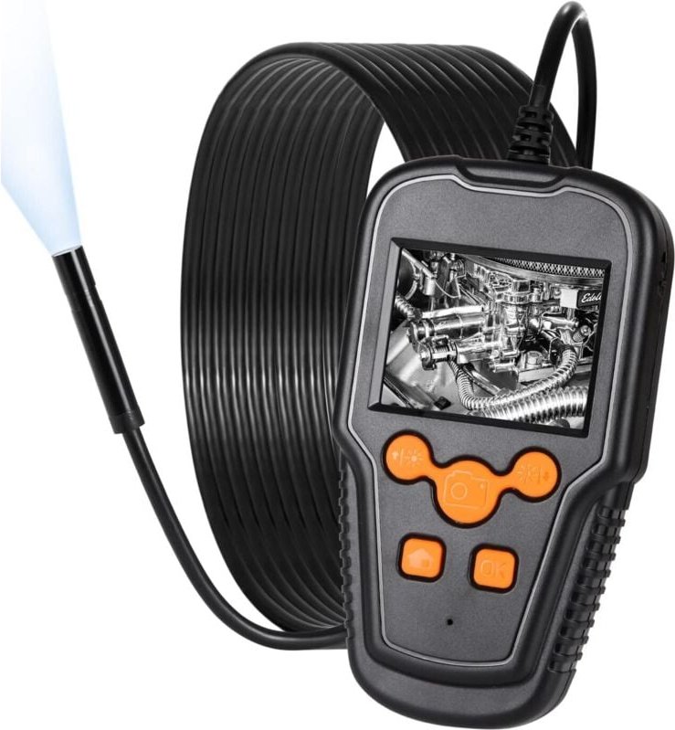 Industrie-Endoskop, 1080P HD Endoskopkamera, 2,4 Zoll Rohrinspektionskamera, mit 8 LED-Leuchten, IP68 wasserdichte Kamer...