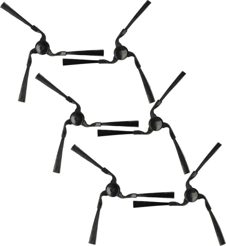 6x Seitenbürste Ersatz für Miele 9724010, RX1-SB, RX-SB2 für Saugroboter - Reinigungsbürsten Set, links/rechts, schwarz ...