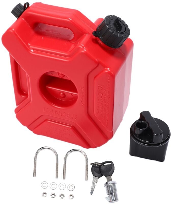 Tlily - Motorrad Rot 3L Backup Kraftstoff Tank Kunststoff Benzin Auto BehäLter Tanks Kanister atv utv