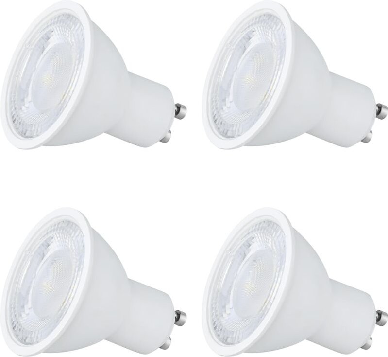 GU10 LED-Lampe Warmweiß 6W - GU10 90°-Lampe, Einbaustrahler 230V ø50x55mm - 4er-Pack