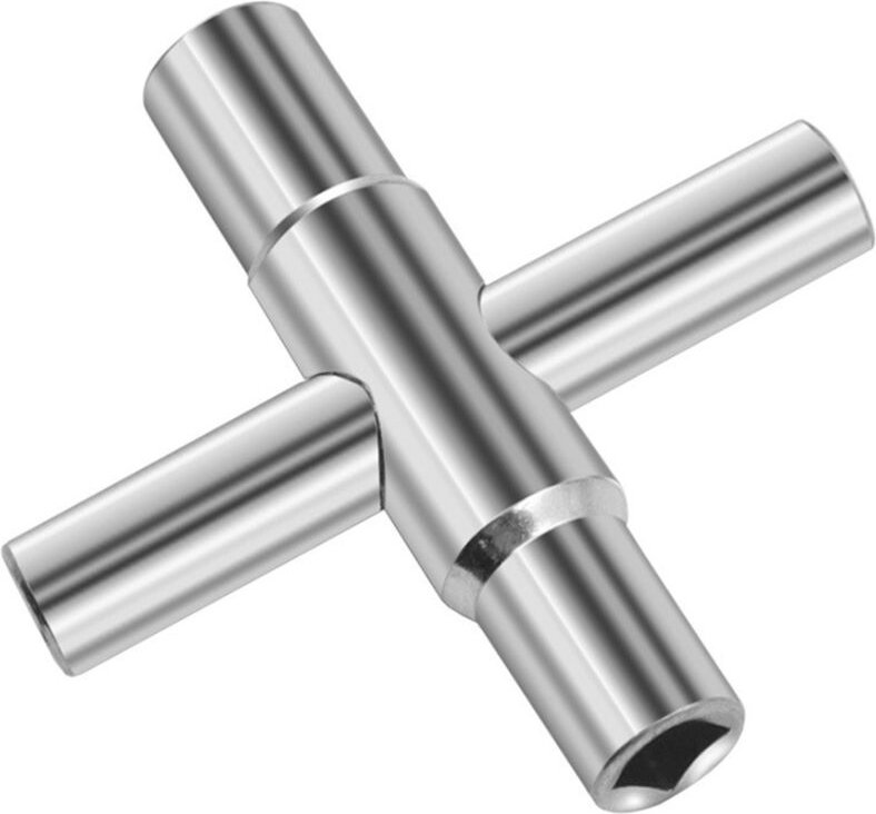 Clé carrée 4 voies - Dimensions intérieures : 6,5/7/8/9mm - Clé carrée - Clé utilitaires - Clé de purge - Clé d'armoire ...