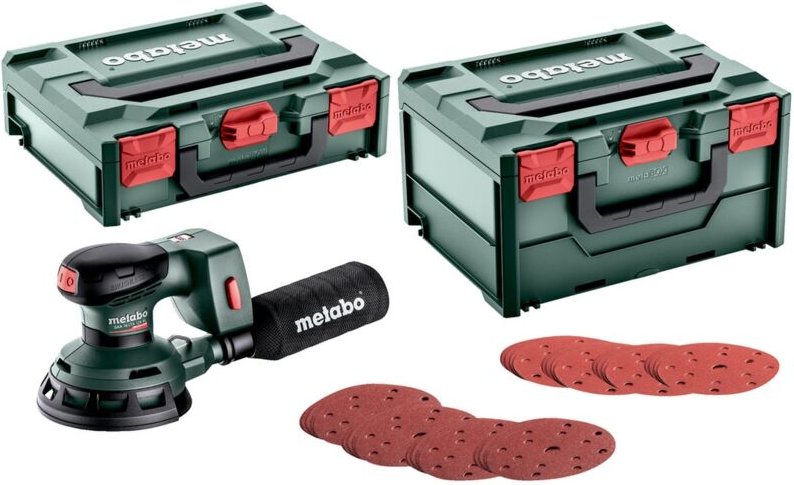 Metabo - Set Akku-Exzenterschleifer sxa 18 ltx 125 bl, mit Zubehör, 2x x
