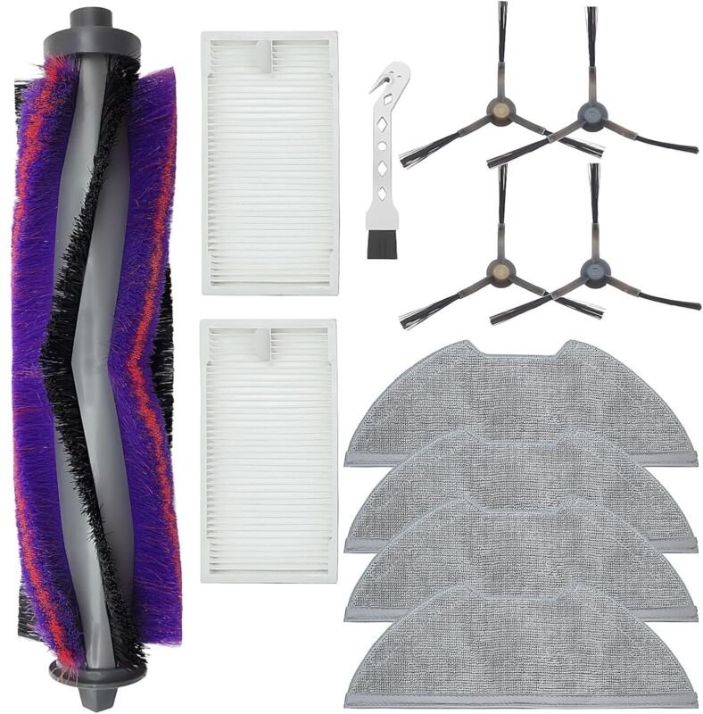 Zubehörset für Eureka NERE10s E10S, für Obode A8 A8 Plus, für Midea M9 Staubsauger-Ersatzteile, 1 Hauptbürste, 4 Seite...