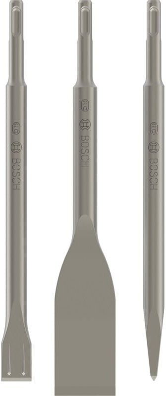 LongLife Meißelset 3-teilig Spitz, Flach und Spaten - SDS-Plus - 2607019159 - Bosch