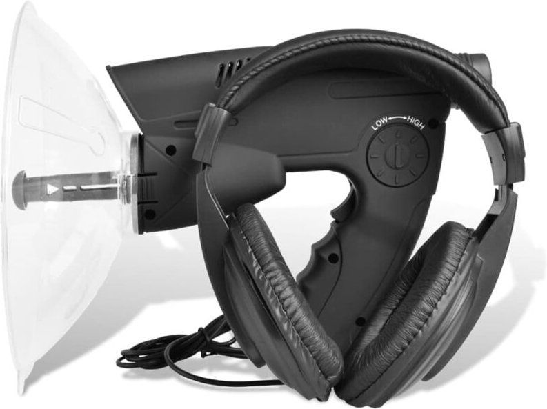 Parabol-Richtmikrofon mit Visierung und Kopfhörer Vidaxl