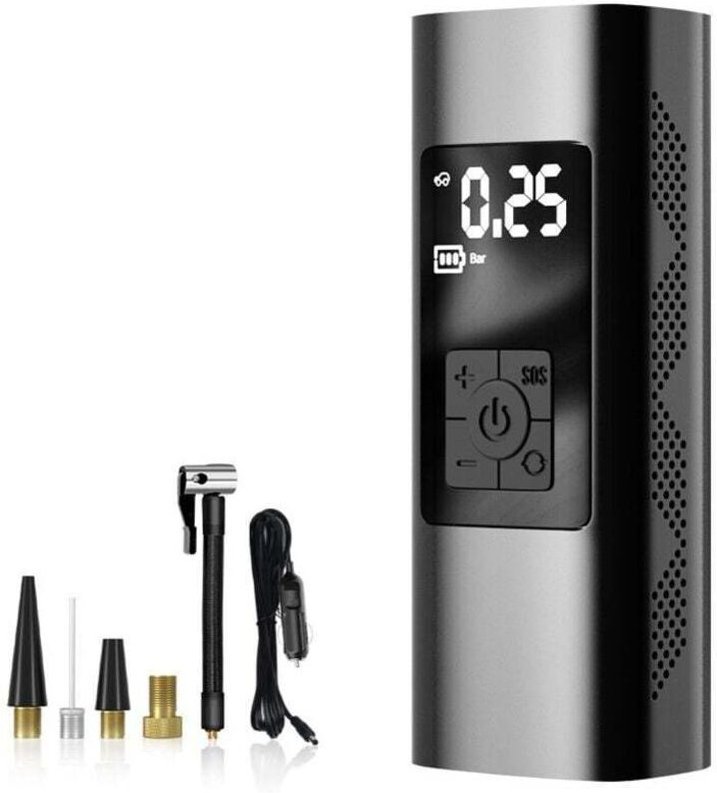 Tragbarer Luftkompressor, wiederaufladbare Luftpumpe (150 PSI) für Autoreifen, Autoluftpumpe, tragbarer kabelloser digit...