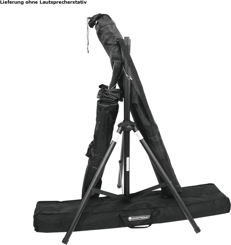 Hochwertige Tragetasche für zwei Boxenhochständer Schwarz OMNITRONIC 6000490N