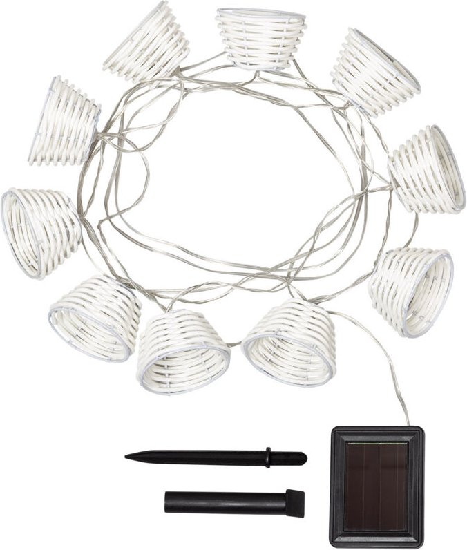 Ledkia - LED-Girlande Solar Digha 1,8m Weiß