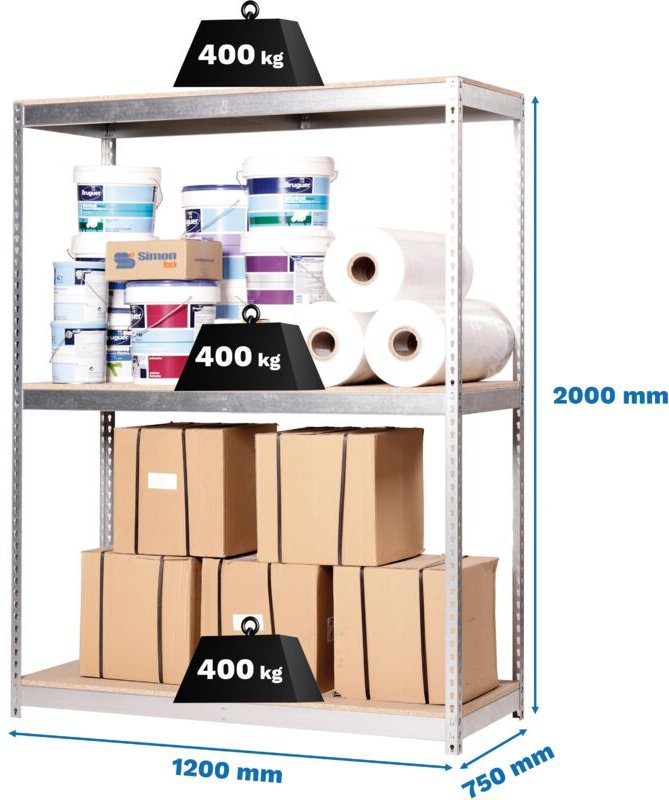 Simonrack Regale ohne Schrauben ecoforte 1207-3 grau