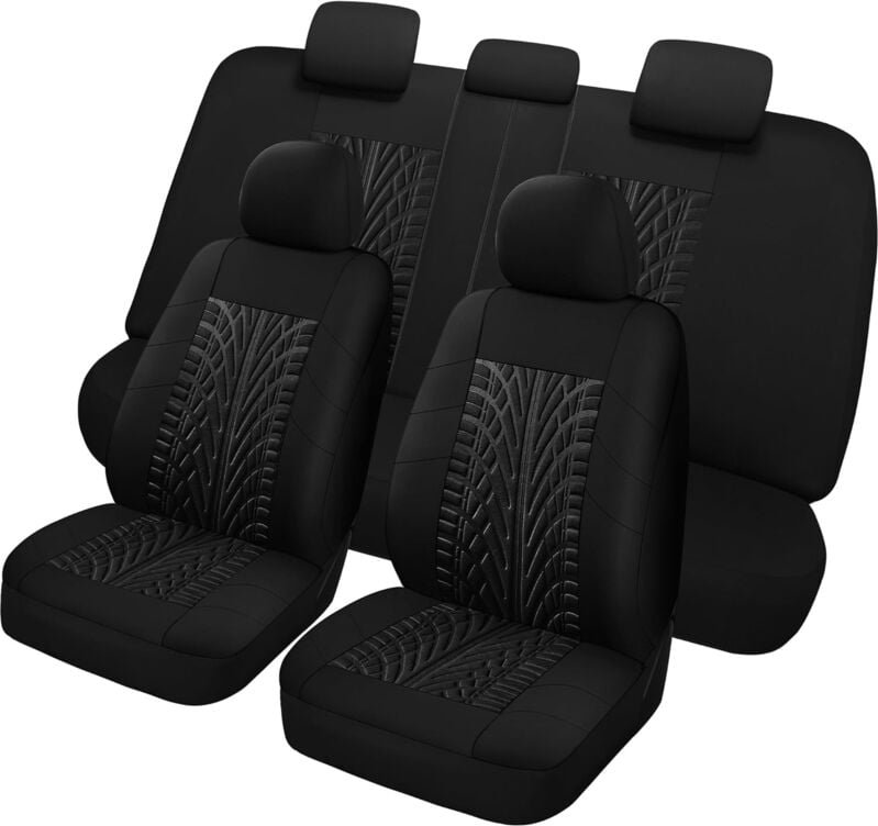 Thumbnail - Komplettes Set Autositzbezüge, waschbar, atmungsaktiv, Premium-Stoff, Auto-Innensitzbezüge, universell passend für die m...
