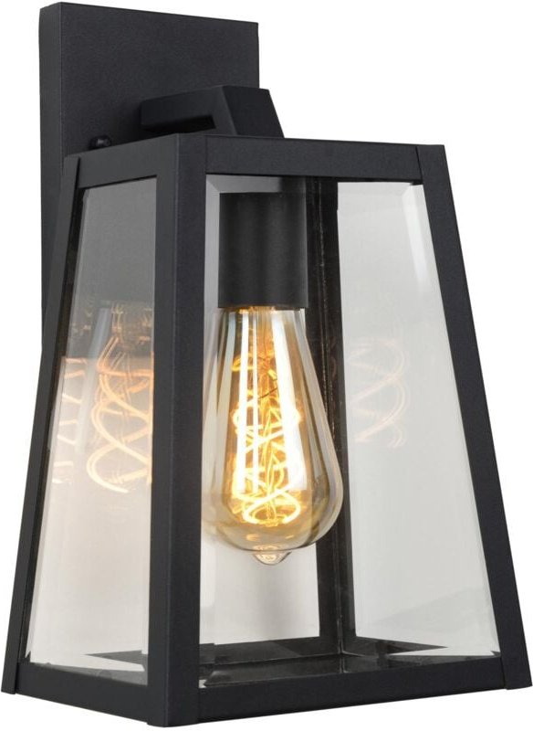 Matslot - Wandleuchte Innen/Außen - 1xE27 - IP23 - Schwarz - Lucide