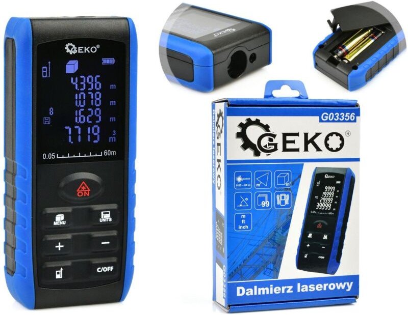 Geko Laser-Distanzmesser 60M LCD HD präzise Messung