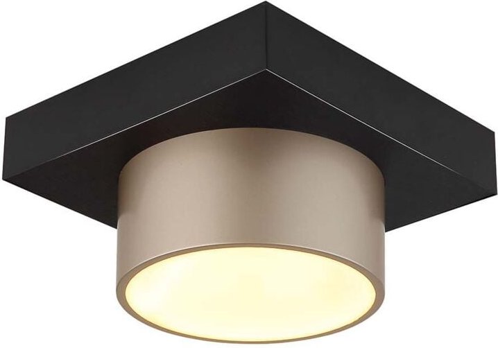 Deckenleuchte LED Deckenlampe Wohnzimmerlampe Metall schwarz champagner L 20 cm