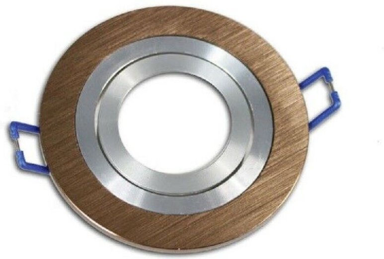 Trade Shop Traesio - Trade Shop - einbaustrahlerhalterung für runde einstellbare STAHLSPOTLIGHT-P2-LAMPENFASSUNG - Braun