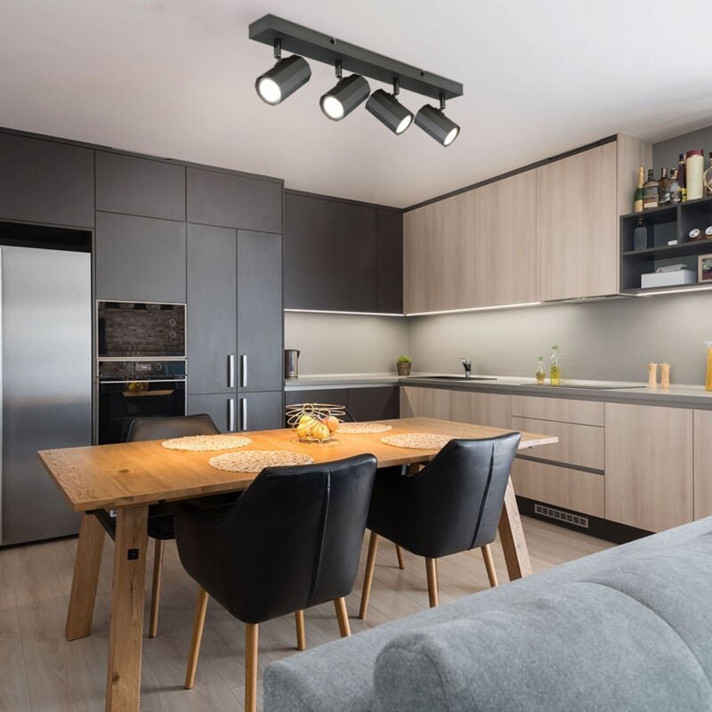 Thumbnail - Deckenleuchte Deckenstrahler 4 Flammig GU10 Deckenlampe weiß Wohnzimmerlampe, schwenkbar, Aluminium Metall, 4x GU10, LxB...