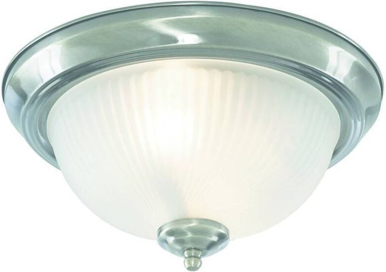 Searchlight Flush - Badezimmer Flush 2 Lichtdecke Satin Silber IP44, E14