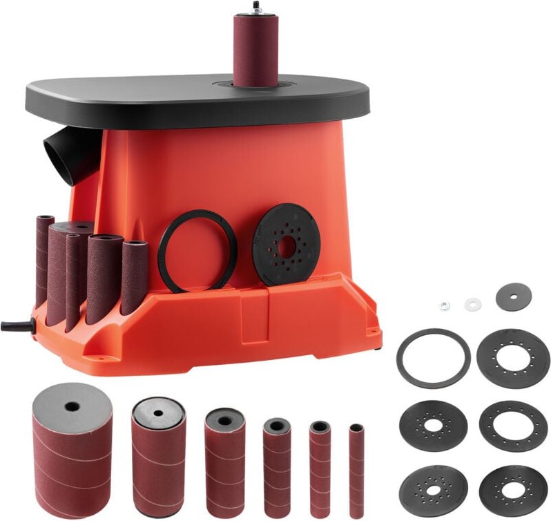 Mophorn Oszillierender Spindelschleifer, 2000 U/min Schleifmaschine mit 6 Hülsen (12,7–76,2 mm), 16 mm Hub & 397x295 mm ...