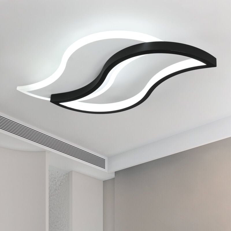 Goeco - led Deckenleuchte 30W Modernes Kreative Form des Blattes Deckenlampe Kaltweiß 6000K Für Wohnzimmer Schlafzimmer ...