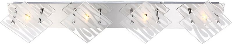 Thumbnail - Globo - Hochwertige Decken Leuchte Wohn Ess Zimmer Beleuchtung Glas Chrom Elemente 48694-4