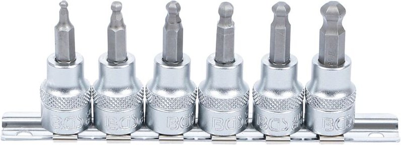 Bgs Technic - Bit-Einsatz-Satz Antrieb Innenvierkant 10 mm (3/8') Innensechskant mit Kugelkopf 3 - 8 mm 6-tlg.