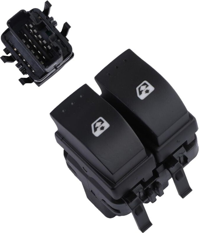 Fensterheber-Schalter Schwarz 10-polig für Renault Megane 2 Espace 4 Laguna 2 Grand Scenic Trafic Primastar Vivaro A 820...