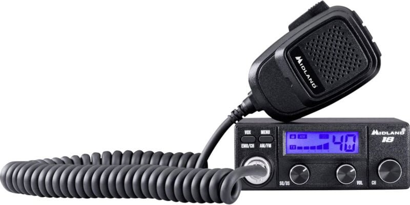 CB-Funkgerät Midland 18 AM/FM/ASQ/VOX