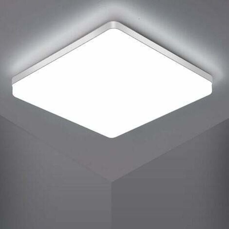 Goeco - LED-Deckenleuchte Quadratisch, LED-Deckenlampe, IP44 LED-Deckenleuchte, Deckenbeleuchtung geeignet für Badezimme...
