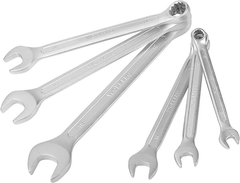 Verschiedene Cr-V-Schlüssel, 8 - 18 mm, 6-teiliges Set