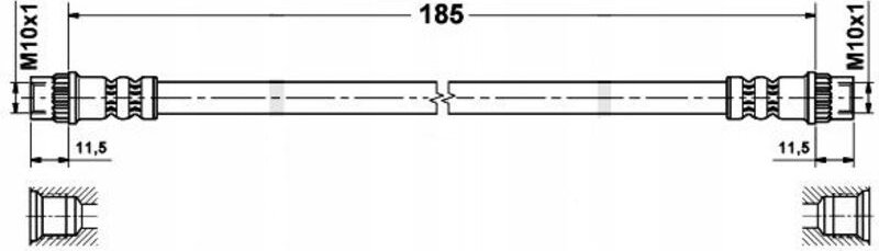 Bremsschlauch: Hinterachse Renault Clio 3, Megane 2, G.Scenic