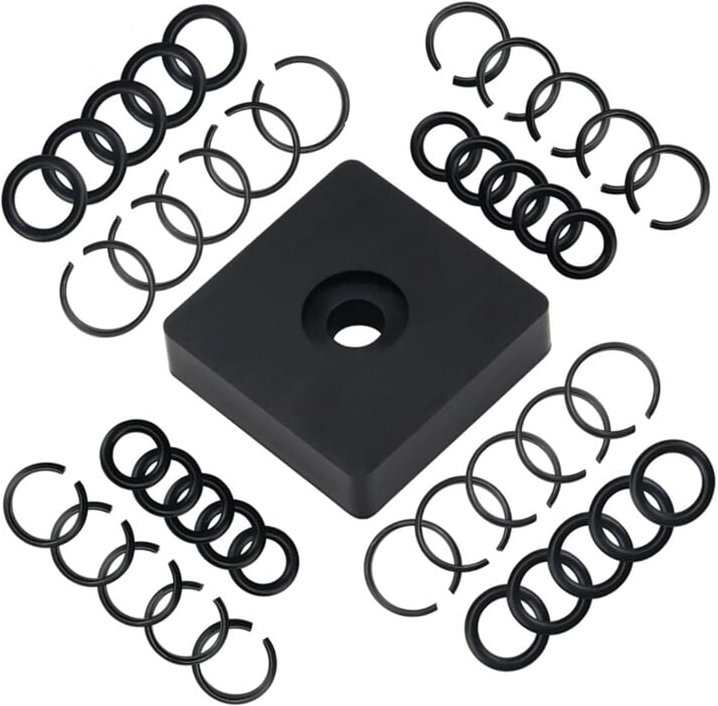 10er-Set 1/2 Zoll und 10er-Set 3/8 Zoll Schlagsicherungsring-Clip, Reibring + O-Ring, Halterungsschloss, Amboss-Installa...