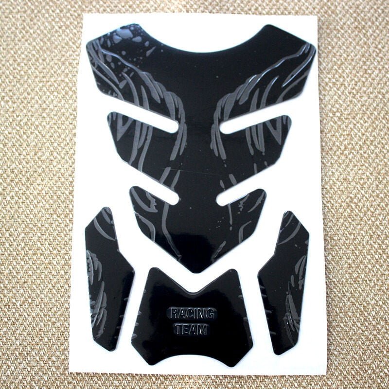 Shining House - Motorrad-Tankpad, Universal-Tankpad, 3D-Flammen-Fischgräten-Kraftstofftankaufkleber, Benzin-Tankpad, Mot...