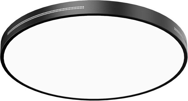 Schwarze schlanke LED-Deckenleuchte, 40 cm, 24 w, dreifarbige LED-Deckenlampe, moderne Deckenbeleuchtung für Balkon, Woh...