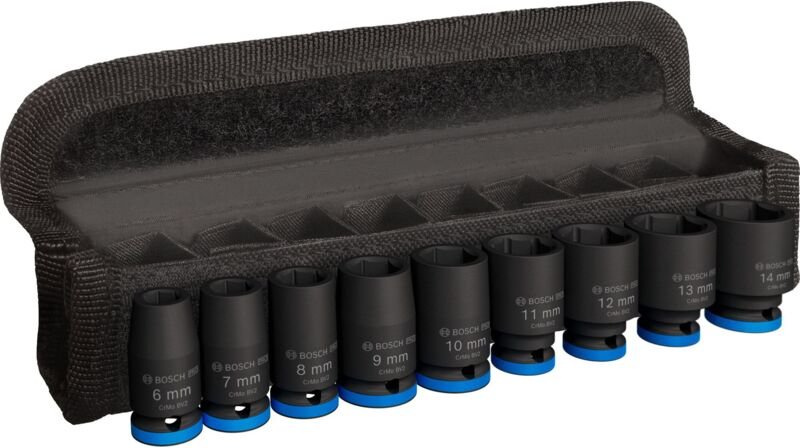 Pro Impact Steckschlüsselsatz Set, 1/4', Standard, 9-tlg. - Bosch