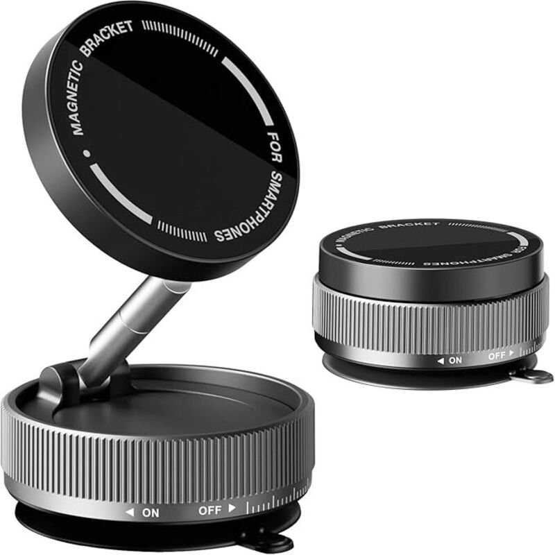 Magnetischer Saugnapf-Telefonhalter, 360° drehbarer Vakuum-Adsorptions-Magnet-Telefonhalter für Windschutzscheibe, Armat...