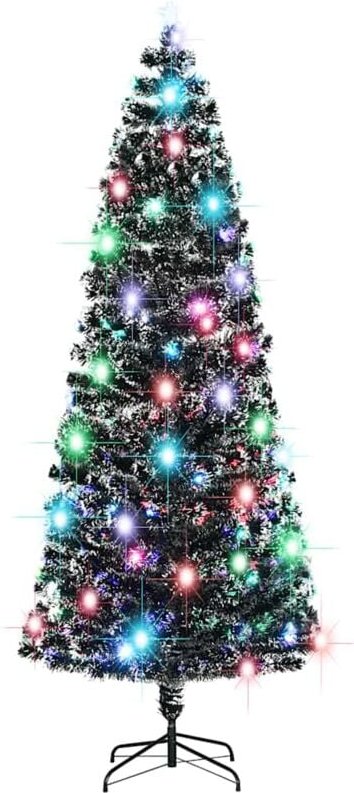 Vidaxl - Weihnachtsbaum mit Beleuchtung und Ständer 240 cm Glasfaser