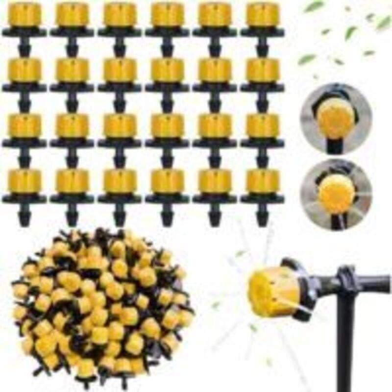 Alovez - 100 Stück Tropfbewässerungstropfer, Garten-Emitter-Sprinklerdüsen, diy 360° verstellbare automatische Tropfbewä...