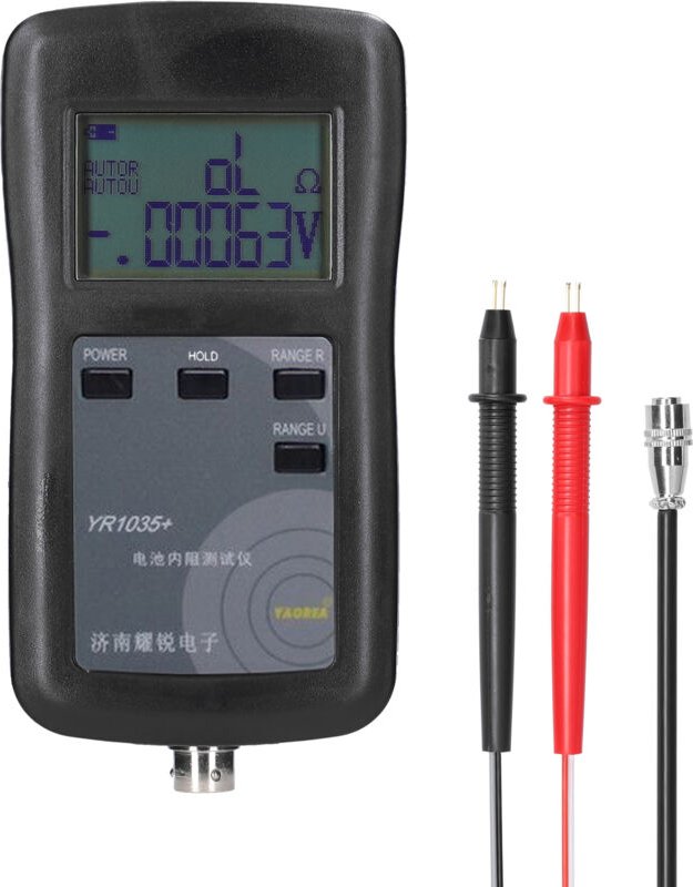 YR1035 4-Draht-System-Batterie-Innenwiderstandstester mit LCD-Bleianzeige für Bleisäure, Lithium-Ionen, Lithium-Polymer,...