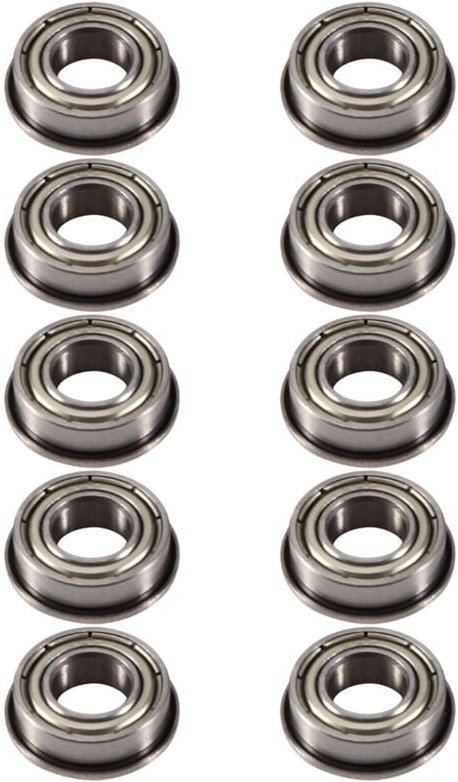 Tlily - 10 Stück F688ZZ Flansch-Radialkugellager aus Metall und Stahl, doppelt geschirmt, 8 x 16,5 mm für Motor