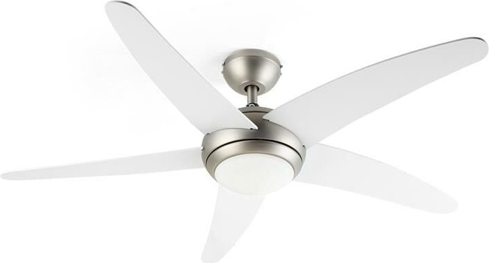 Klarstein - Bolero 2-in-1-Deckenventilator 134cm Leuchte 55W Fernbedienung weiß